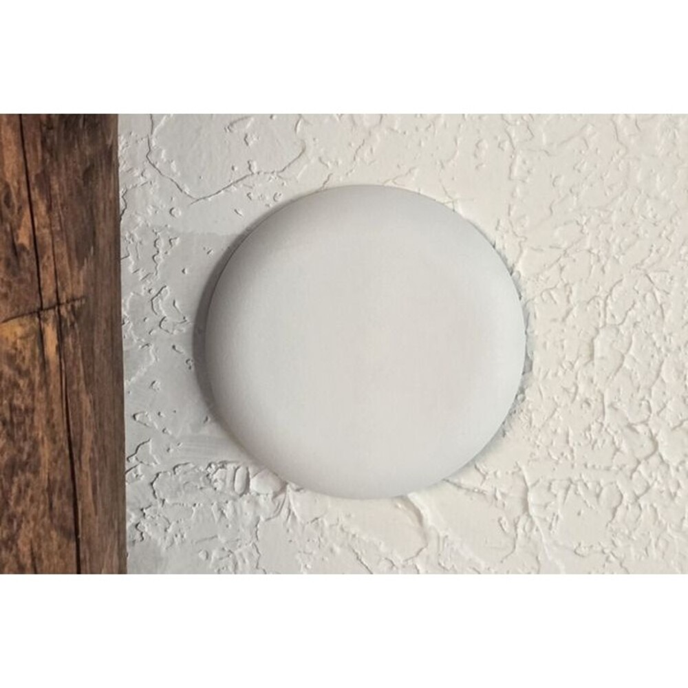 White Ceiling Cover Plate Round Electrical Box Cover Paintable w/ Screws 3.5-4"